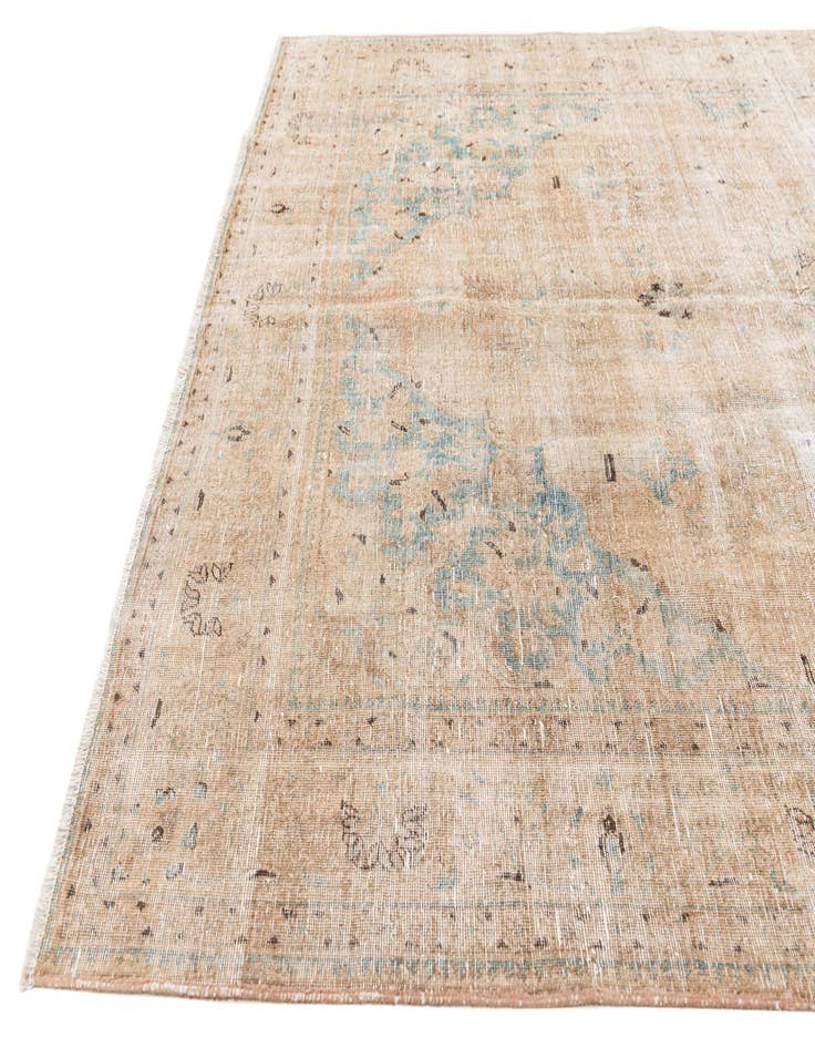 Detail image of  7' x 10' 7  Hand Knotted Ultra Vintage Persian Wool Rug