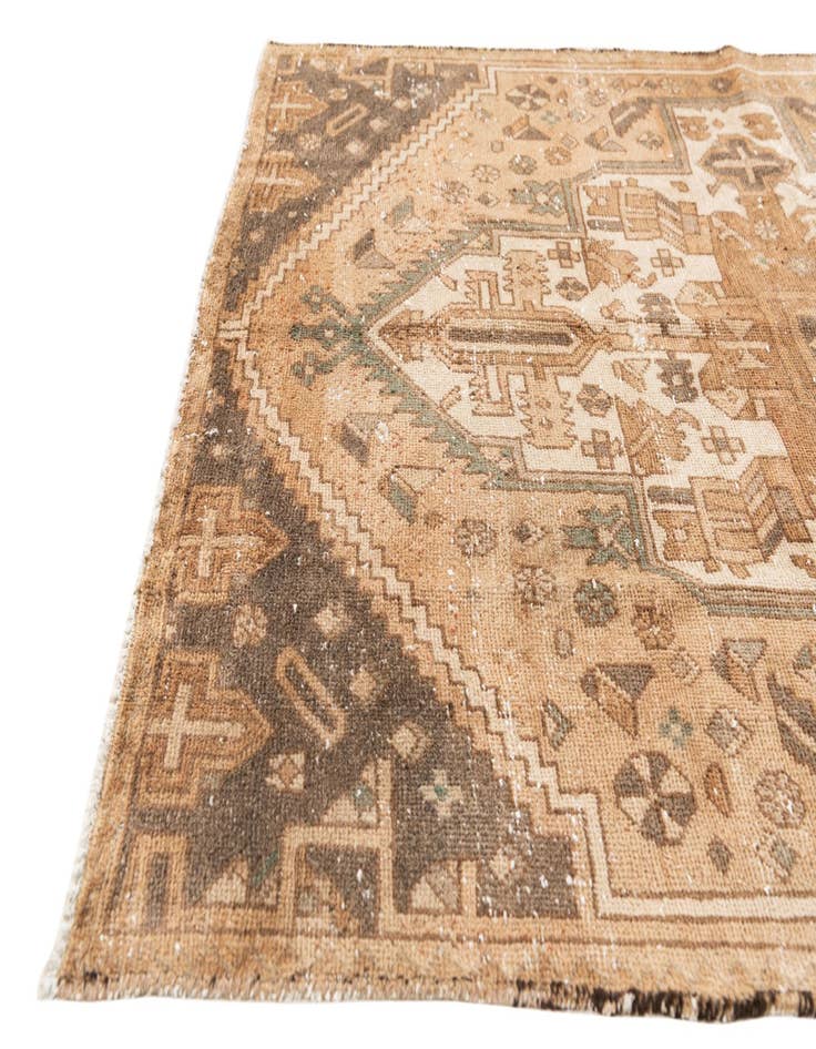 Detail image of  4' 2 x 5' 10  Hand Knotted Ultra Vintage Persian Wool Rug