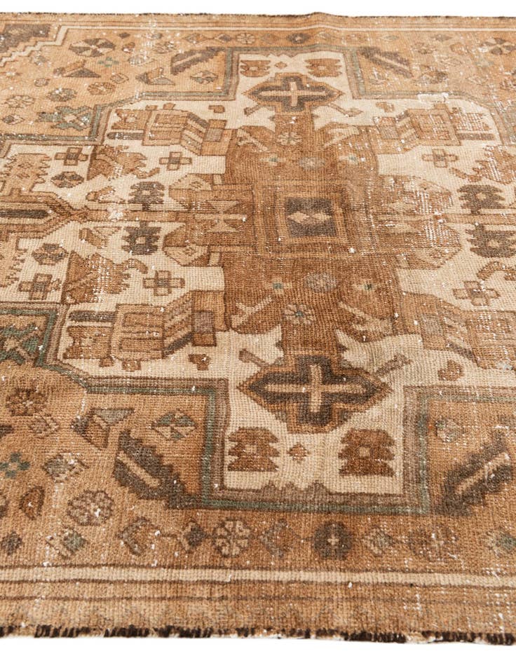 Detail image of  4' 2 x 5' 10  Hand Knotted Ultra Vintage Persian Wool Rug