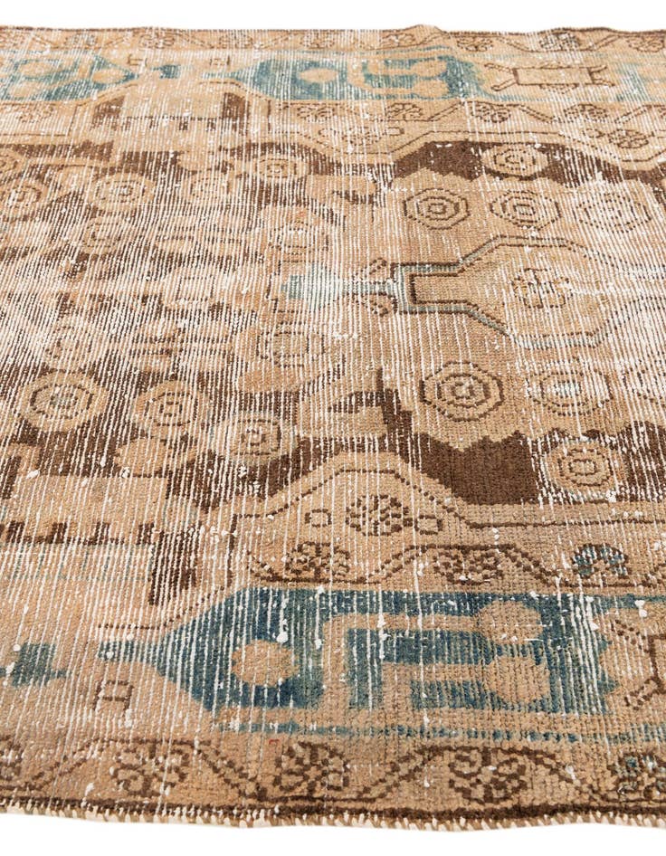 Detail image of  4' x 6' 8  Hand Knotted Ultra Vintage Persian Wool Rug