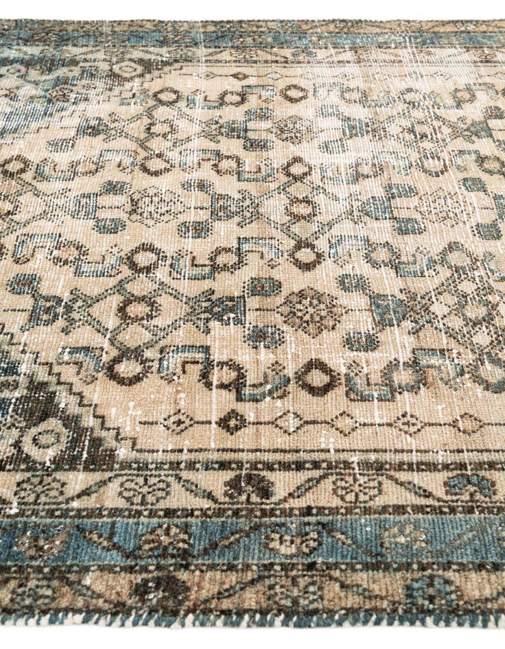 Detail image of  4' 3 x 6' 9  Hand Knotted Ultra Vintage Persian Wool Rug