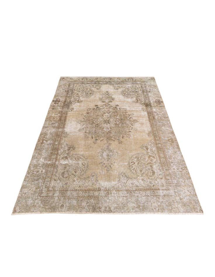 Detail image of  5' 9 x 8' 8  Hand Knotted Ultra Vintage Persian Wool Rug