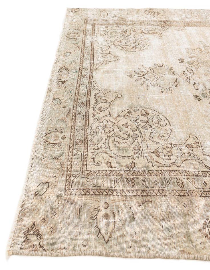 Detail image of  5' 9 x 8' 8  Hand Knotted Ultra Vintage Persian Wool Rug