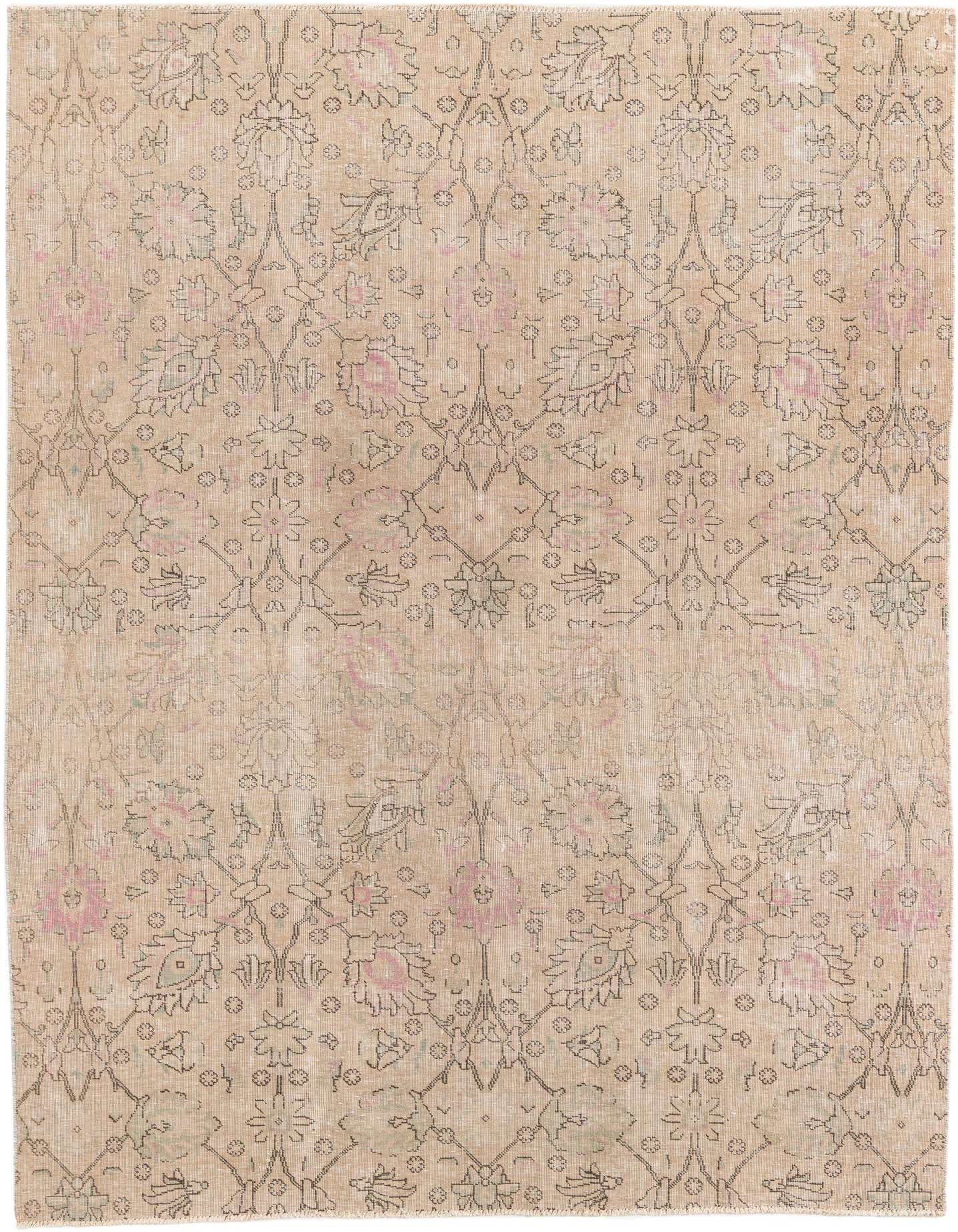 Primary image  6' 5 x 9'  Hand Knotted Ultra Vintage Persian Wool Rug