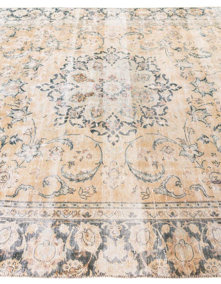 Detail image of  6' 6 x 10'  Hand Knotted Ultra Vintage Persian Wool Rug