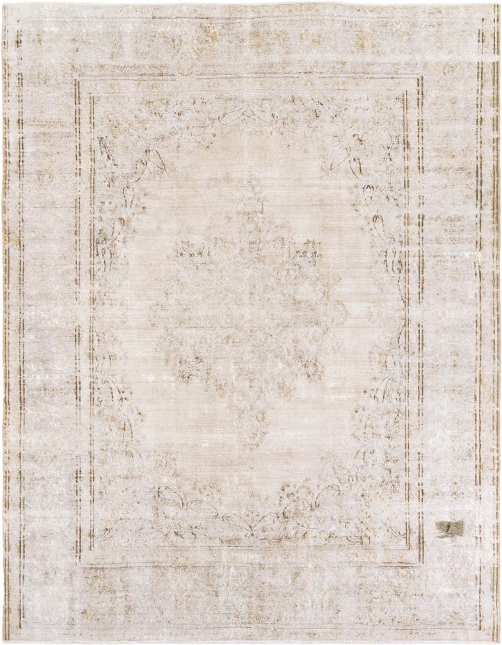  9' 10 x 12' 9  Hand Knotted Ultra Vintage Persian W...