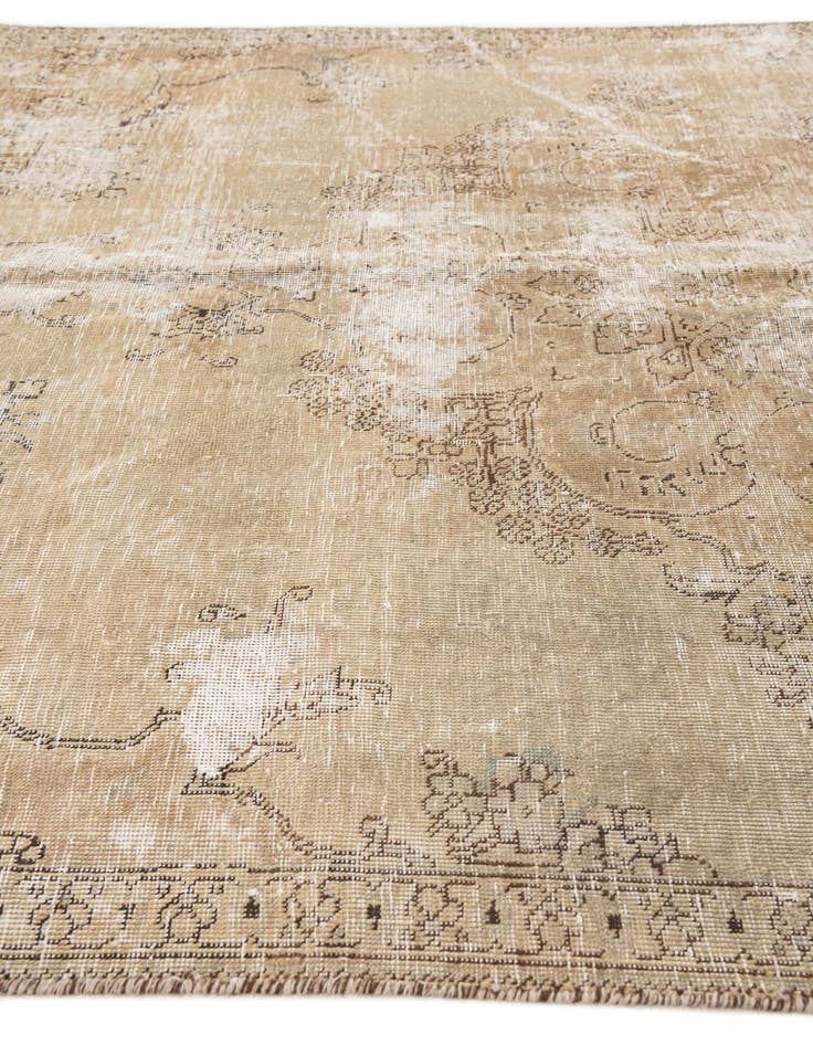 Detail image of  6' x 8' 7  Hand Knotted Ultra Vintage Persian Wool Rug