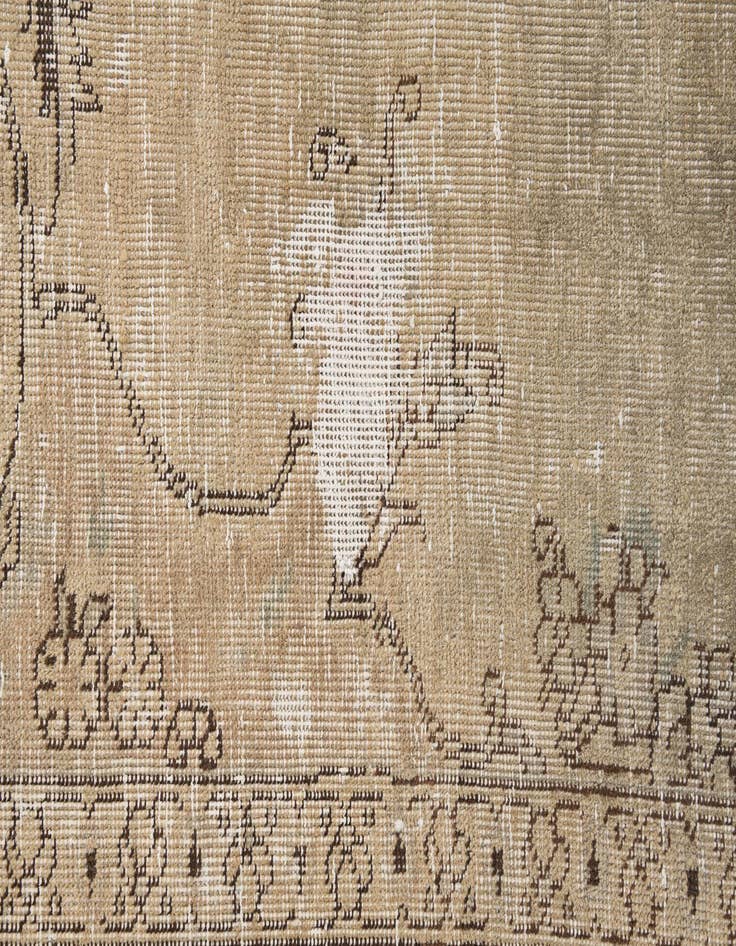 Detail image of  6' x 8' 7  Hand Knotted Ultra Vintage Persian Wool Rug