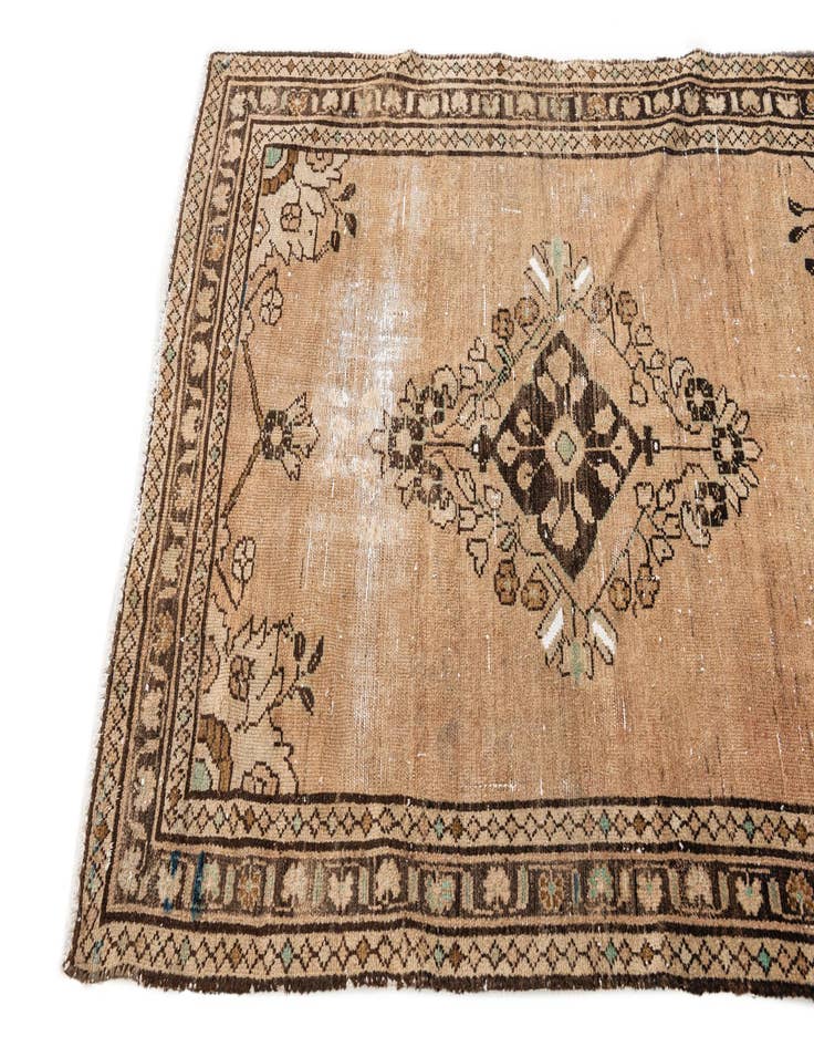Detail image of  3' 2 x 4' 10  Hand Knotted Ultra Vintage Persian Wool Rug