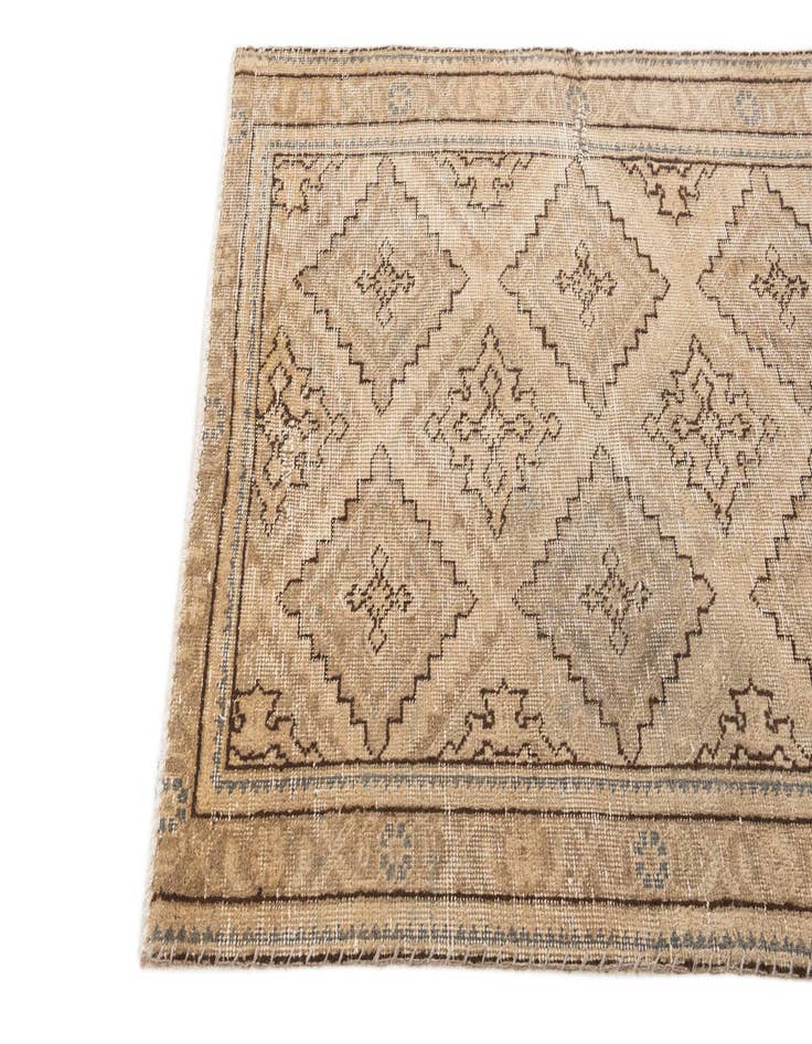 Detail image of  3' 3 x 4' 2  Hand Knotted Ultra Vintage Persian Wool Rug