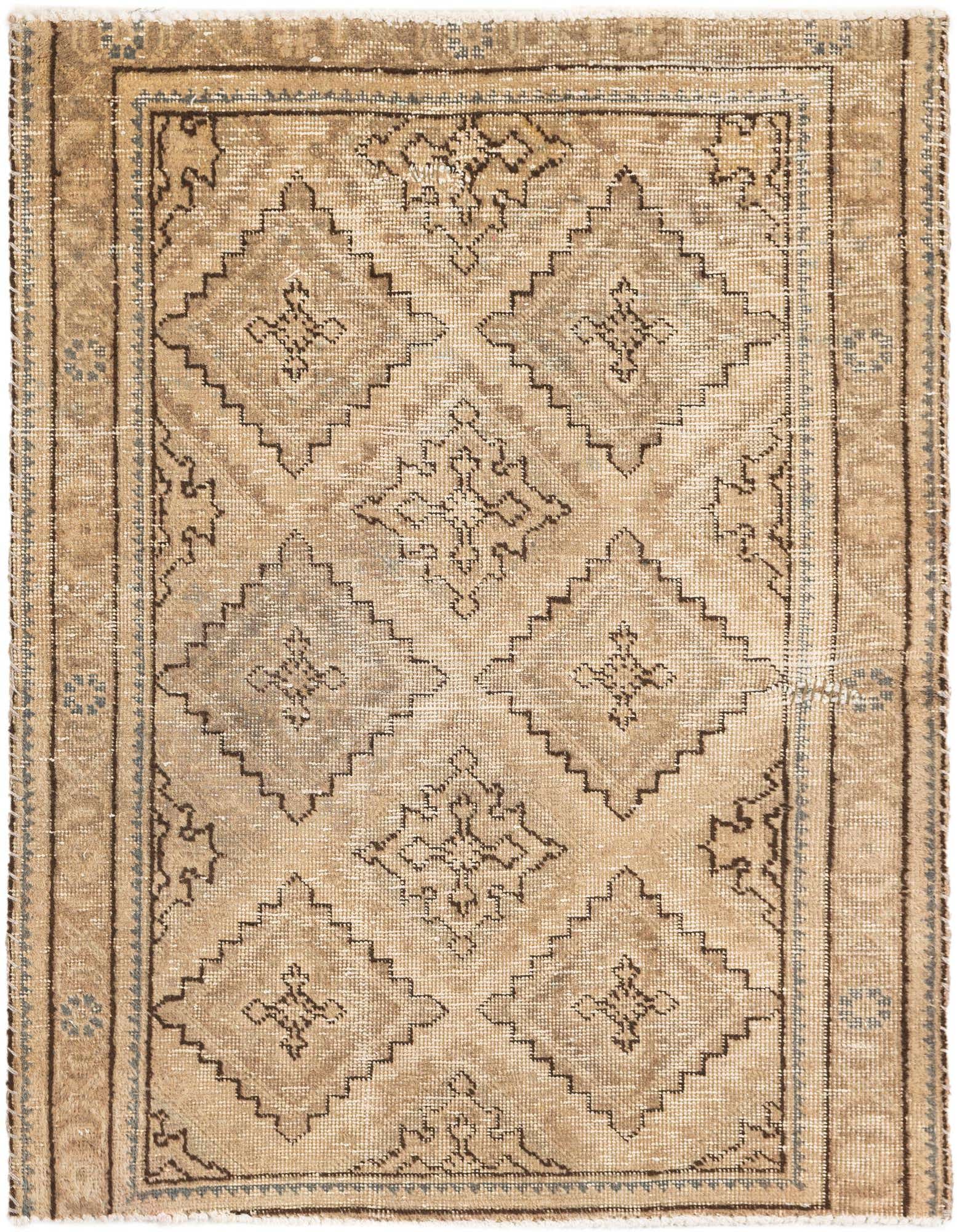 Primary image  3' 3 x 4' 2  Hand Knotted Ultra Vintage Persian Wool Rug