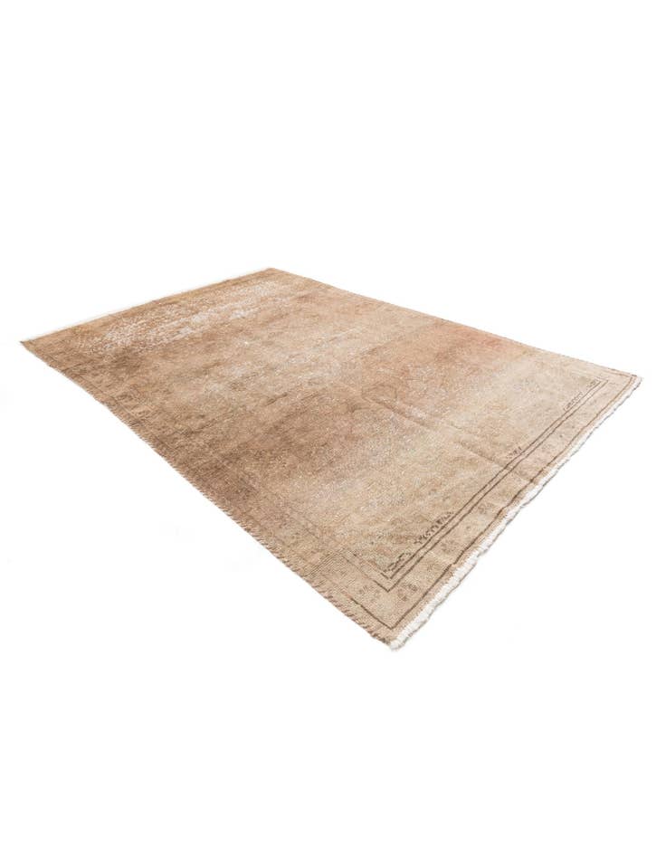 Detail image of  4' 2 x 6' 2  Hand Knotted Ultra Vintage Persian Wool Rug