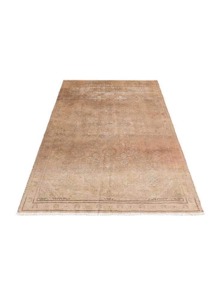 Detail image of  4' 2 x 6' 2  Hand Knotted Ultra Vintage Persian Wool Rug