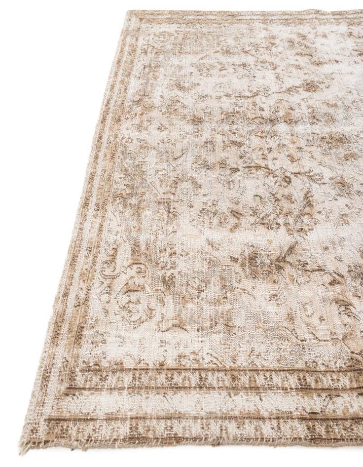 Detail image of  5' 4 x 8' 10  Hand Knotted Ultra Vintage Persian Wool Rug