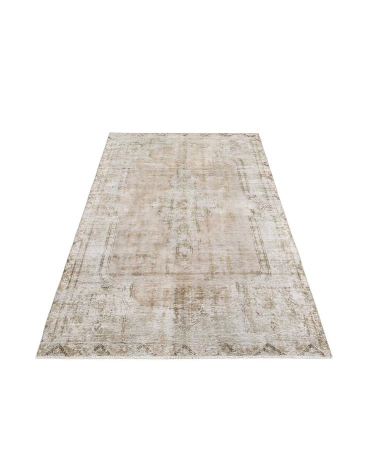 Detail image of  6' 7 x 10' 6  Hand Knotted Ultra Vintage Persian Wool Rug