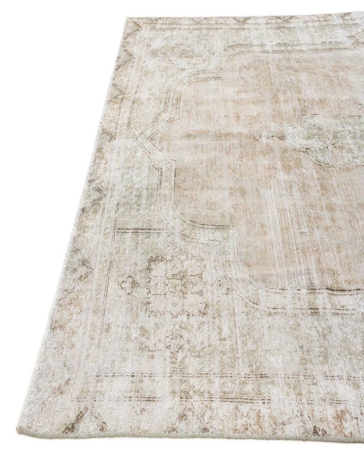 Detail image of  6' 7 x 10' 6  Hand Knotted Ultra Vintage Persian Wool Rug