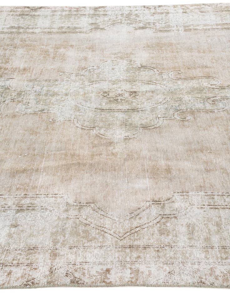 Detail image of  6' 7 x 10' 6  Hand Knotted Ultra Vintage Persian Wool Rug
