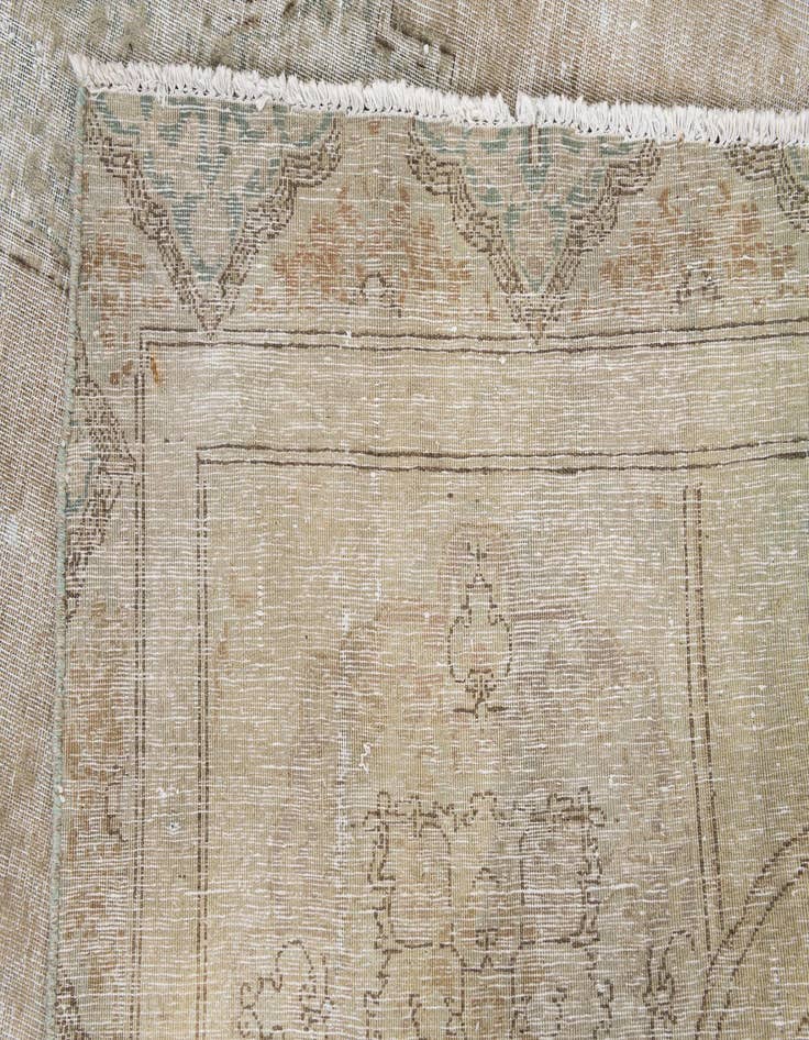 Detail image of  6' 7 x 10' 6  Hand Knotted Ultra Vintage Persian Wool Rug