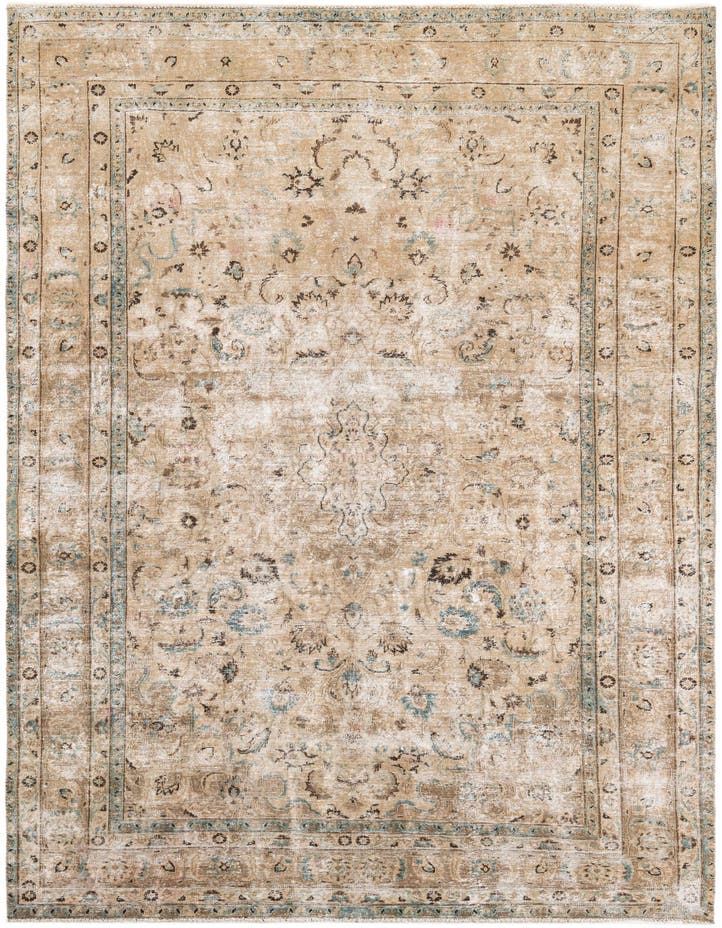  6' 3 x 10' 1  Hand Knotted Ultra Vintage Persian W...
