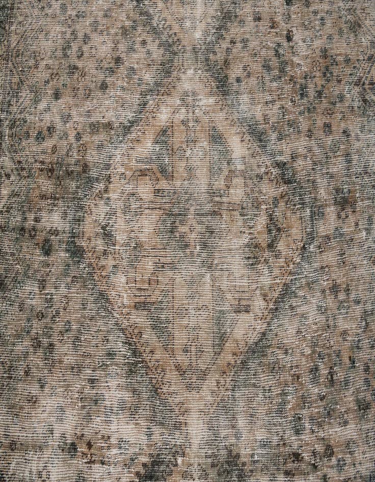 Detail image of  6' 5 x 10'  Hand Knotted Ultra Vintage Persian Wool Rug