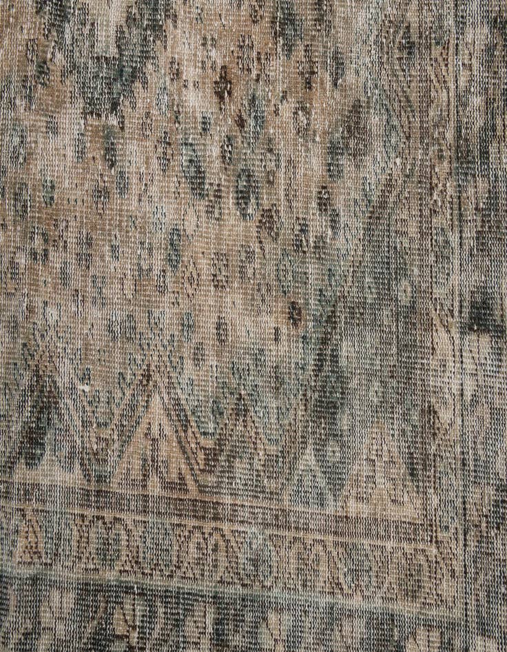 Detail image of  6' 5 x 10'  Hand Knotted Ultra Vintage Persian Wool Rug