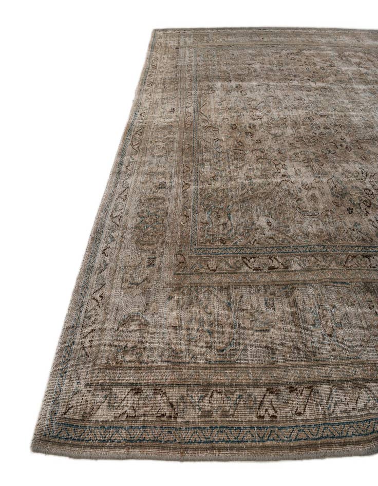 Detail image of  9' 6 x 12' 6  Hand Knotted Ultra Vintage Persian Wool Rug
