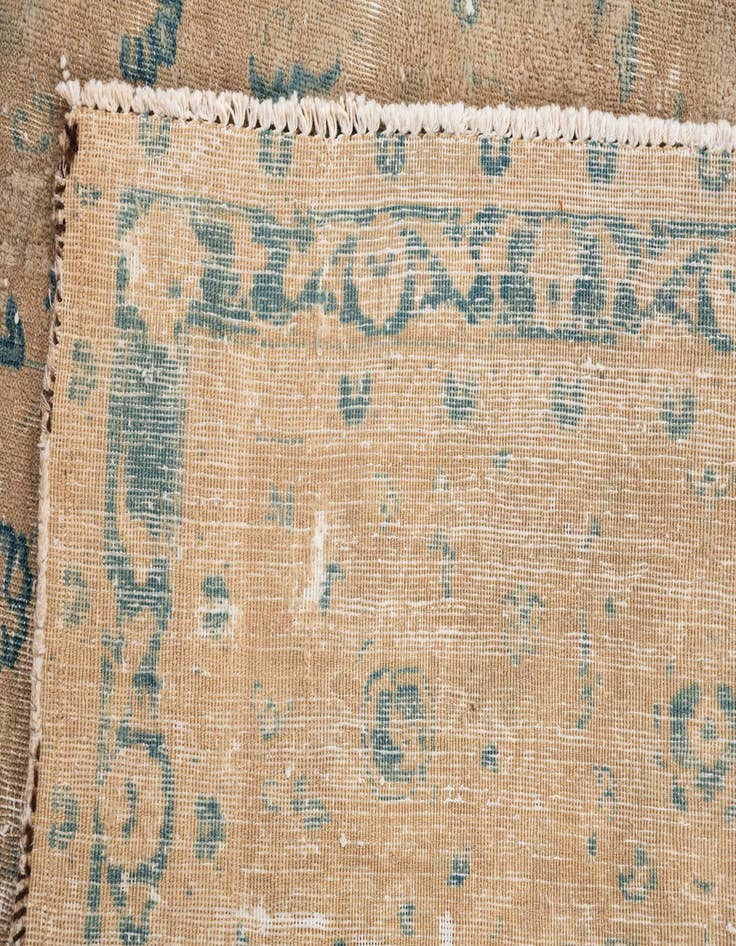 Detail image of  9' 6 x 12'  Hand Knotted Ultra Vintage Persian Wool Rug