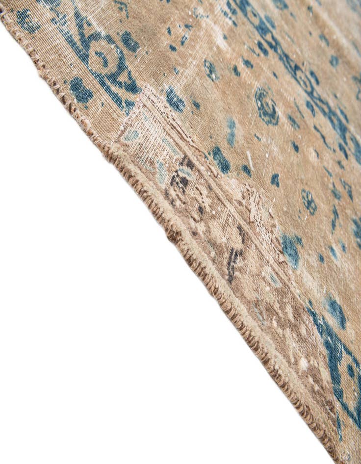 Detail image of  9' 6 x 12'  Hand Knotted Ultra Vintage Persian Wool Rug