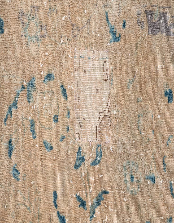 Detail image of  9' 6 x 12'  Hand Knotted Ultra Vintage Persian Wool Rug