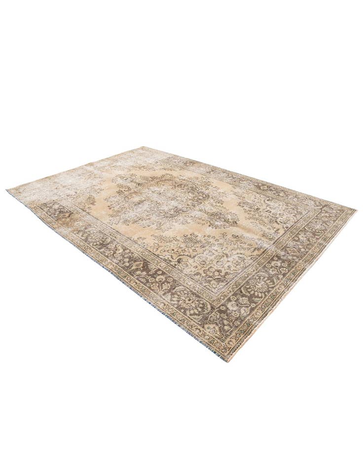 Detail image of  6' 10 x 9' 9  Hand Knotted Ultra Vintage Persian Wool Rug