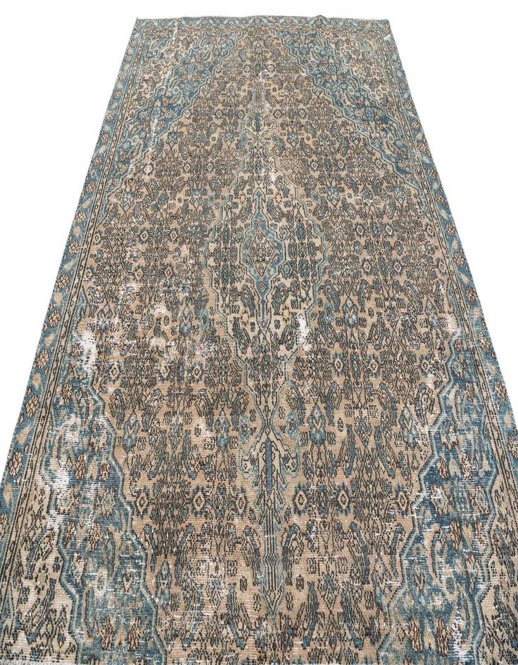 Detail image of  6' 7 x 8'  Hand Knotted Ultra Vintage Persian Wool Rug