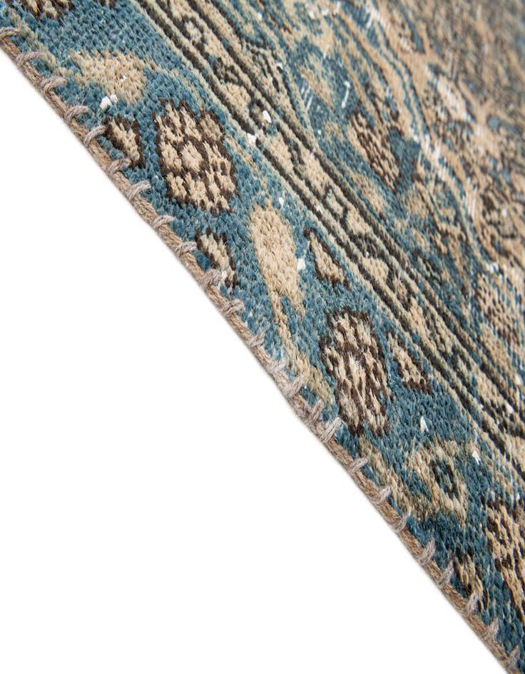 Detail image of  6' 7 x 8'  Hand Knotted Ultra Vintage Persian Wool Rug