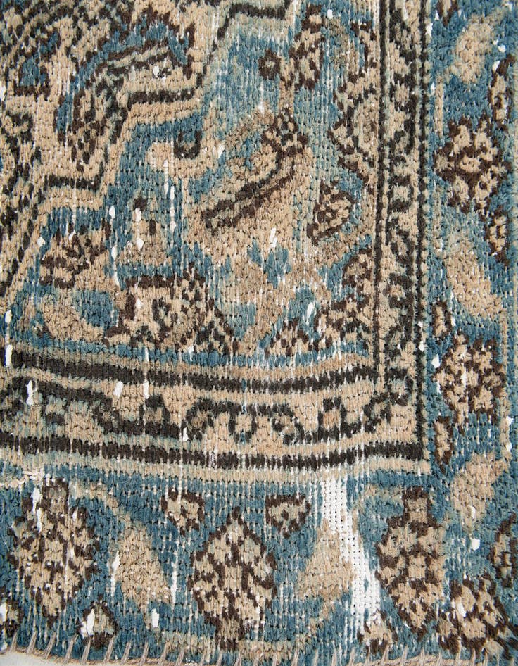 Detail image of  6' 7 x 8'  Hand Knotted Ultra Vintage Persian Wool Rug