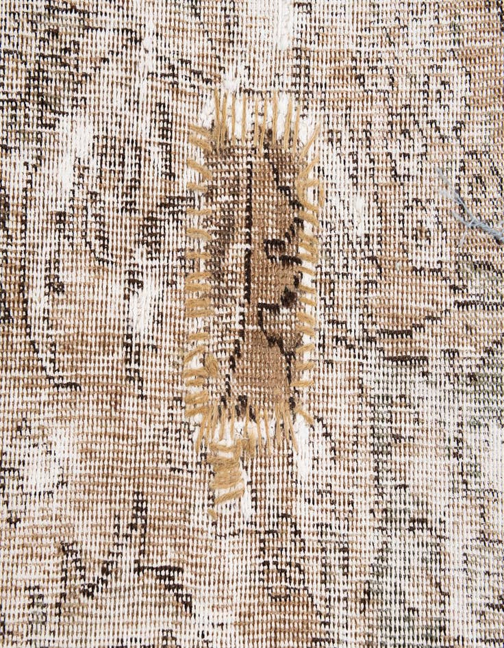 Detail image of  7' 1 x 10'  Hand Knotted Ultra Vintage Persian Wool Rug