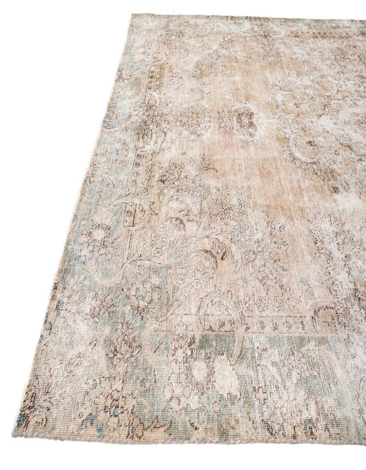 Detail image of  7' 1 x 10'  Hand Knotted Ultra Vintage Persian Wool Rug
