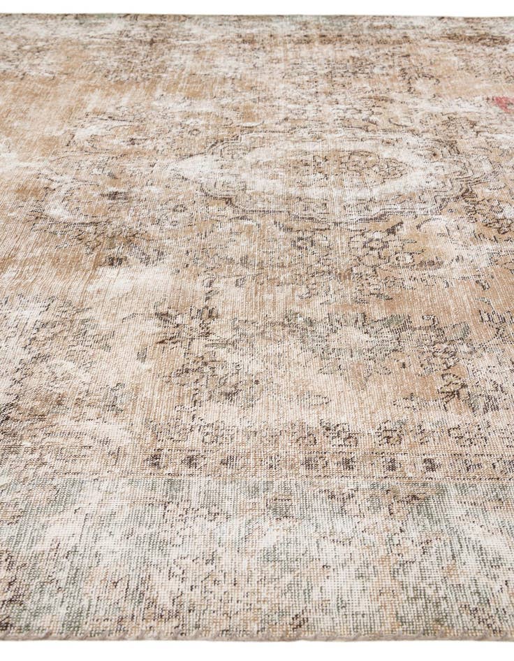 Detail image of  7' 1 x 10'  Hand Knotted Ultra Vintage Persian Wool Rug