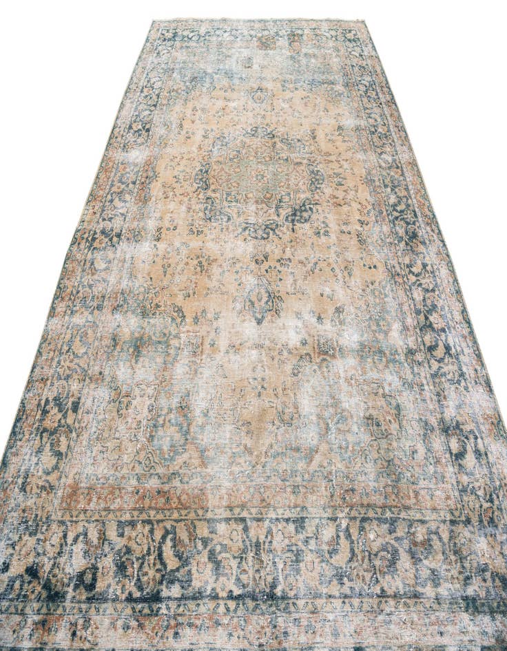 Detail image of  8' 1 x 12'  Hand Knotted Ultra Vintage Persian Wool Rug