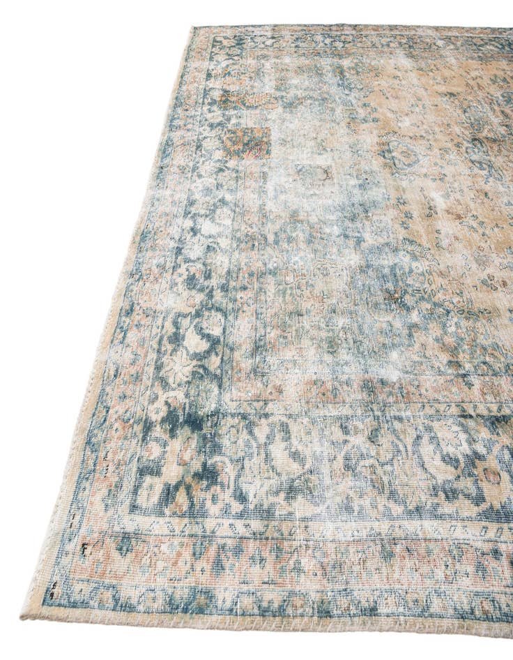 Detail image of  8' 1 x 12'  Hand Knotted Ultra Vintage Persian Wool Rug