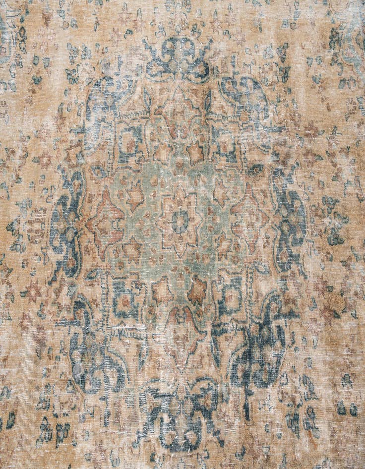Detail image of  8' 1 x 12'  Hand Knotted Ultra Vintage Persian Wool Rug