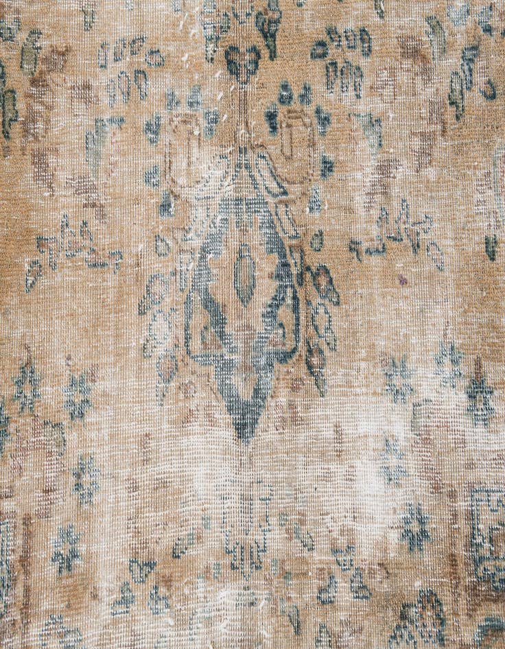 Detail image of  8' 1 x 12'  Hand Knotted Ultra Vintage Persian Wool Rug