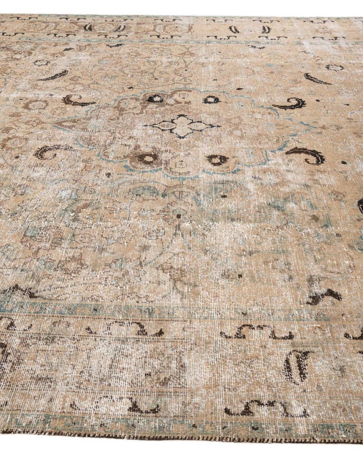 Detail image of  9' 10 x 12' 7  Hand Knotted Ultra Vintage Persian Wool Rug