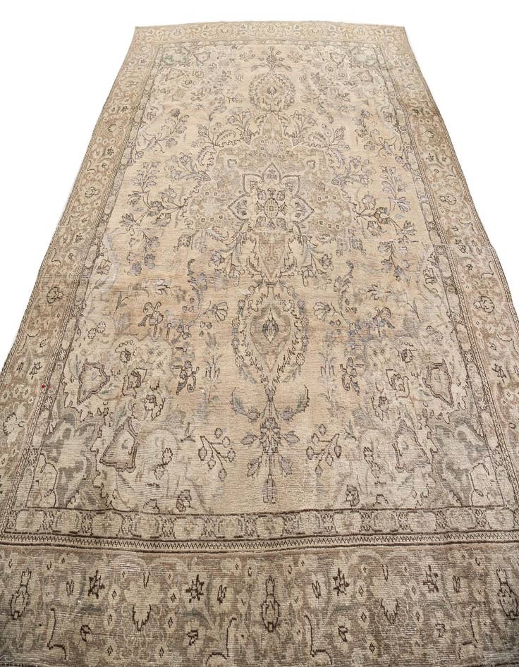 Detail image of  9' 3 x 11' 2  Hand Knotted Ultra Vintage Persian Wool Rug