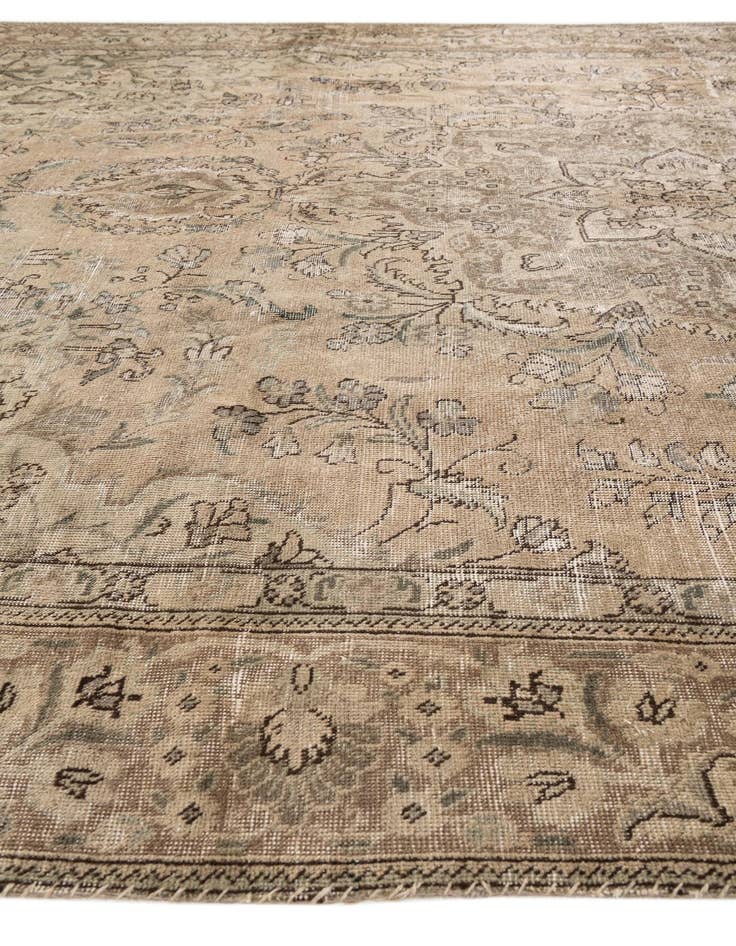 Detail image of  9' 3 x 11' 2  Hand Knotted Ultra Vintage Persian Wool Rug