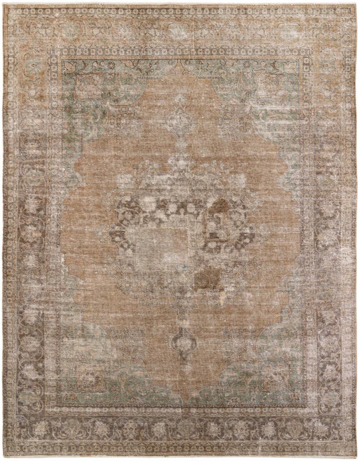  10' x 13'  Hand Knotted Ultra Vintage Persian W...