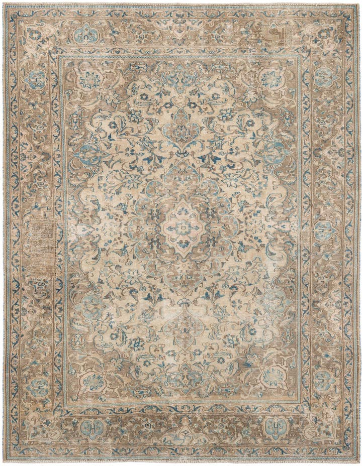  6' 4 x 9' 4  Hand Knotted Ultra Vintage Persian W...