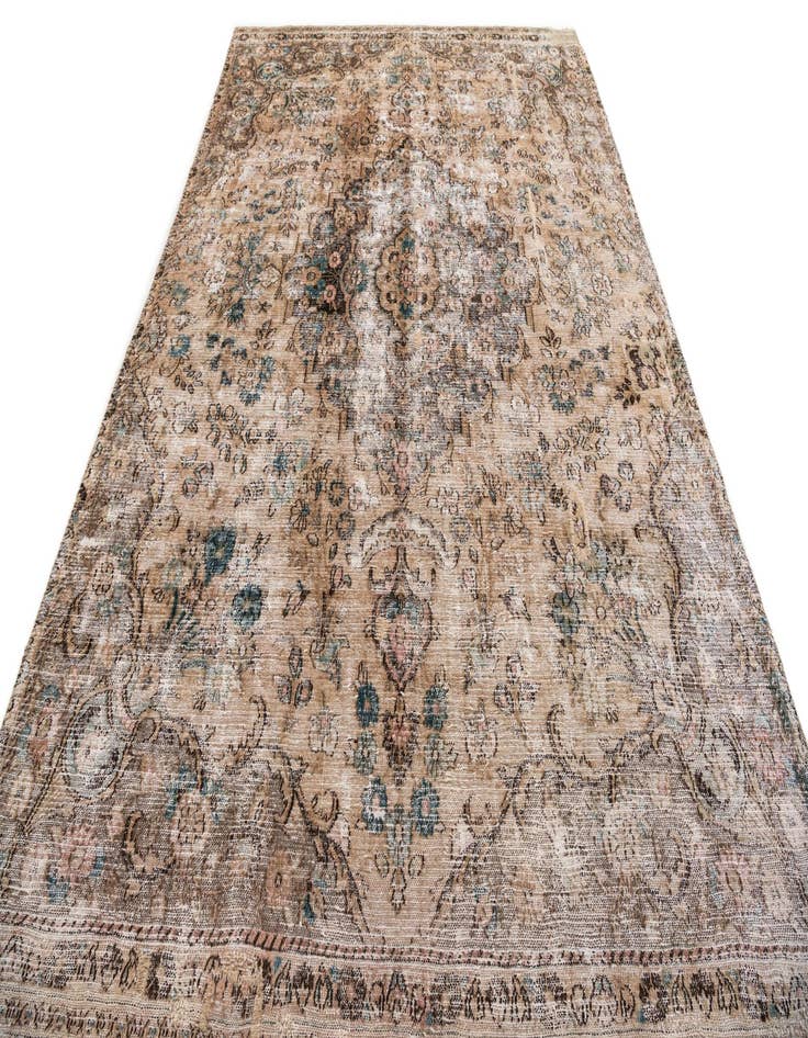 Detail image of  7' 2 x 10' 2  Hand Knotted Ultra Vintage Persian Wool Rug