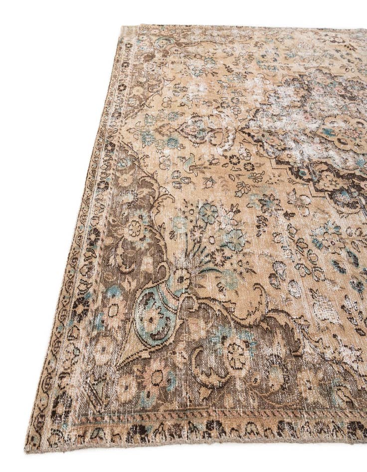 Detail image of  7' 2 x 10' 2  Hand Knotted Ultra Vintage Persian Wool Rug