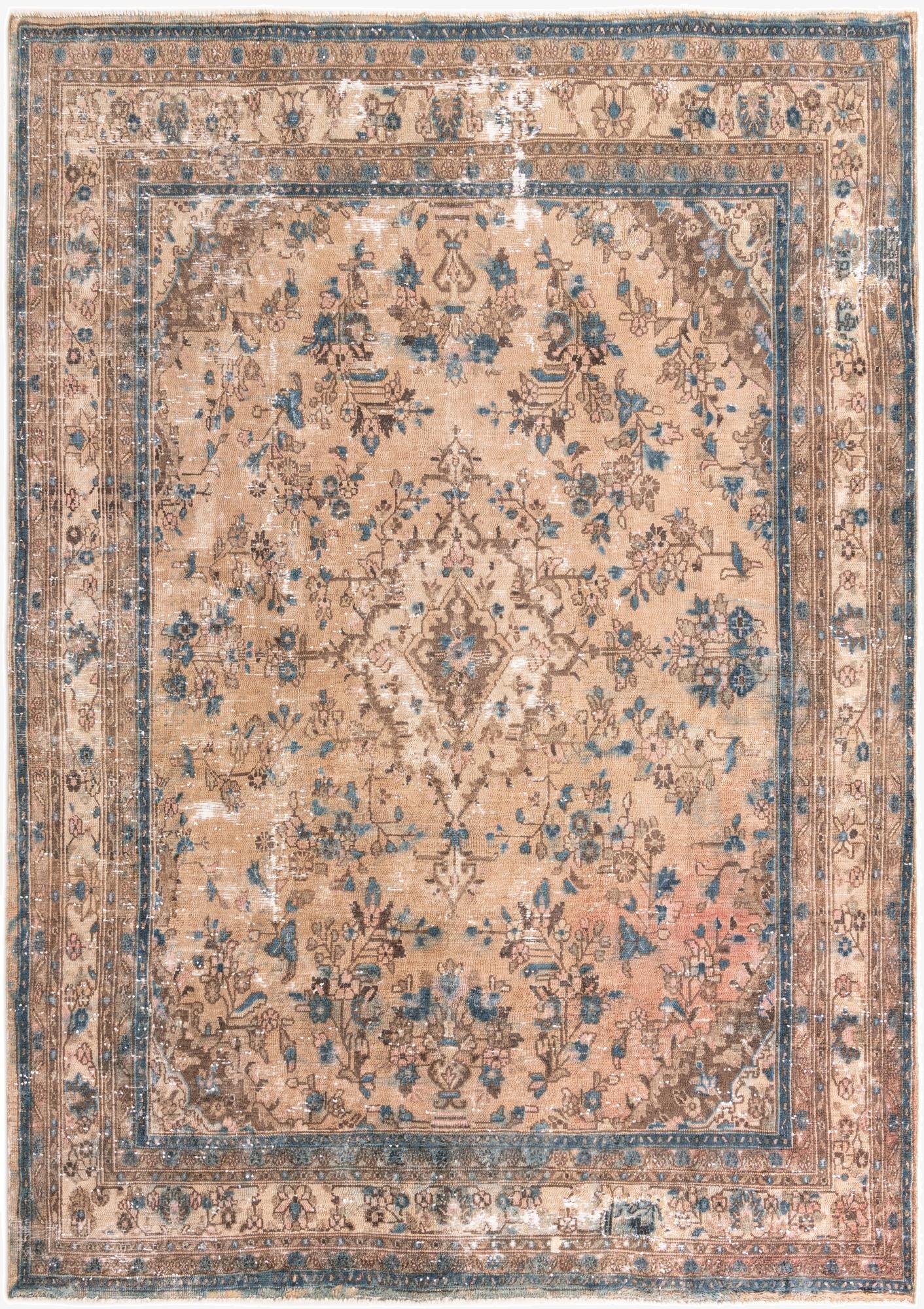  8' 8 x 12' 2  Hand Knotted Ultra Vintage Persian Wool Rug