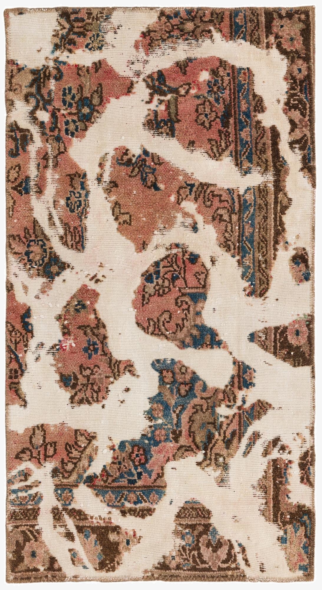  2' 8 x 4' 9  Hand Knotted Ultra Vintage Persian Wool Rug