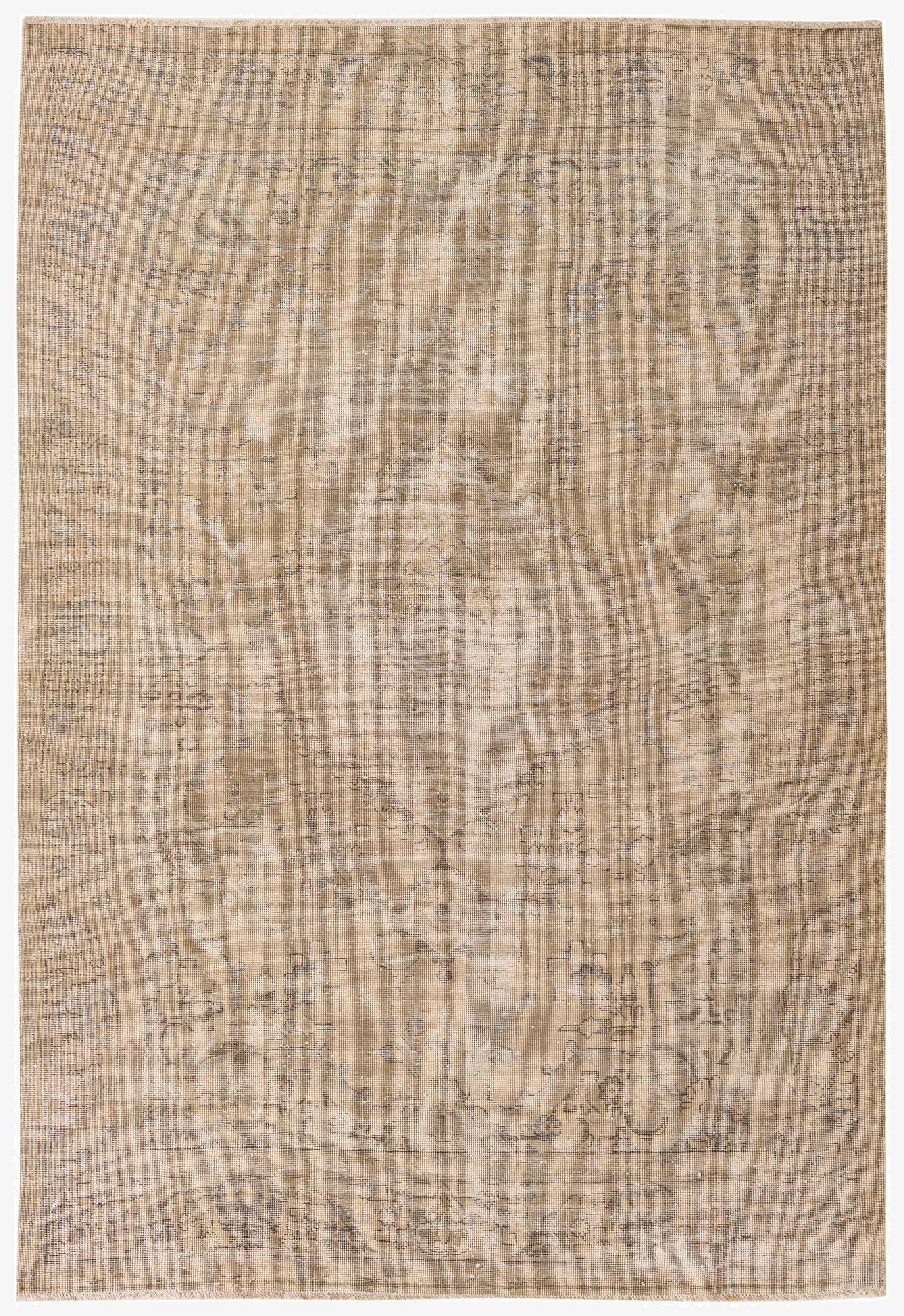  6' 5 x 9' 4  Hand Knotted Ultra Vintage Persian Wool Rug